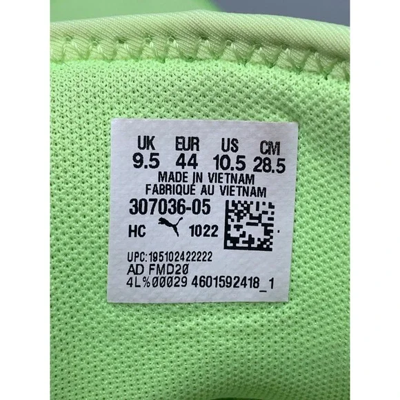 Puma Mercedes-AMG Petronas F1 Wired Run Lime Green Shoes 307036-05 Men's Sz 10.5 - Picture 7 of 10